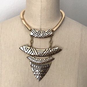 Bold Gold-tone Statement Necklace